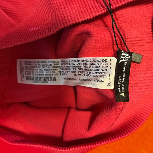 Zara hot pink fuchsia seamless ribbed top and leggings coordinated set NWT - Picture 8 of 16